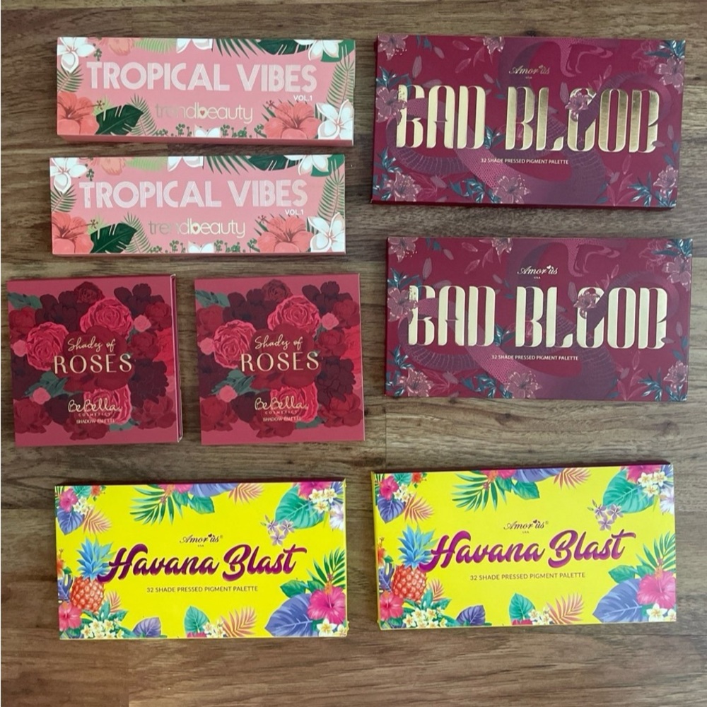 8 PC NEW Bulk Eyeshadow Palletes Amor Us Be Bella TrendBeauty